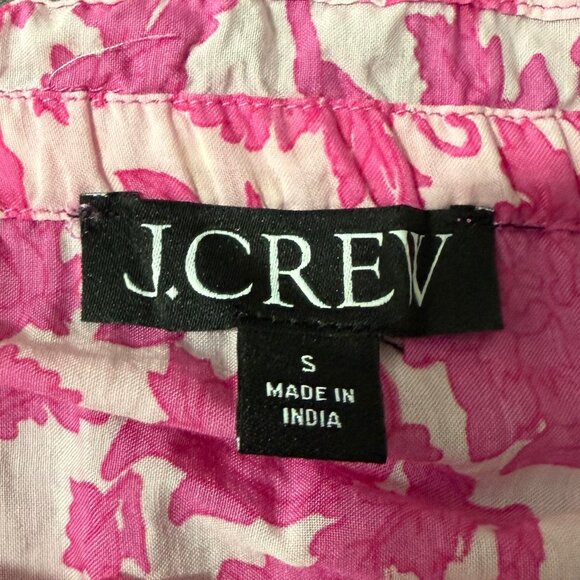 J. Crew Top Women's Small Button Front Tank Adjustable Strap Rosebud Floral Pink - Picture 9 of 15